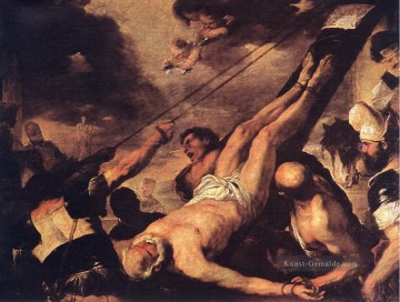 Kreuzigung von St Peter Barock Luca Giordano Ölgemälde